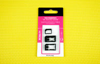 4 iPhone नैनो माइक्रो सिम कार्ड अनुकूलक, प्लास्टिक ABS 4FF करने के लिए 3FF